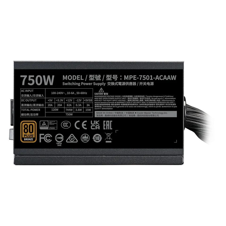 Cooler Master 750W 80+ Bronze MWE V3