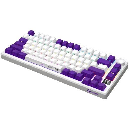 LORGAR KBP7075W Gaming Wireless Bluetooth Mechanical Keyboard White US