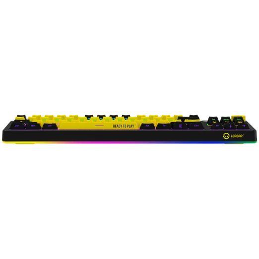 LORGAR KBP70TKLW Wireless Bluetooth Mechanical Gaming Keyboard Black/Yellow US