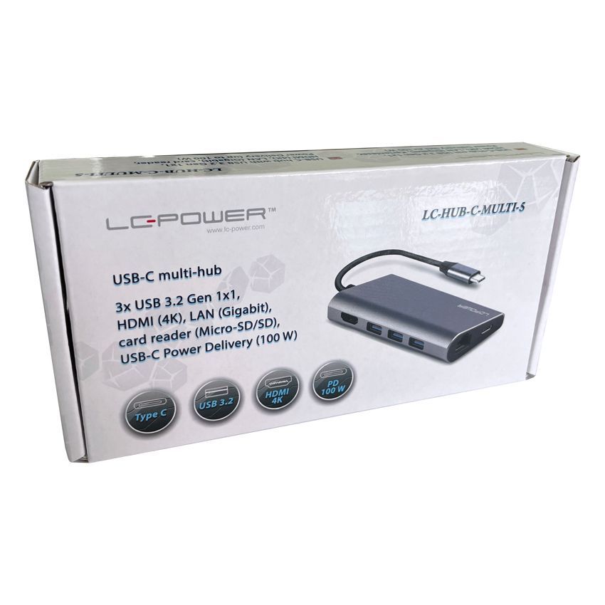 LC Power USB-C Dock Multi-5 Gray