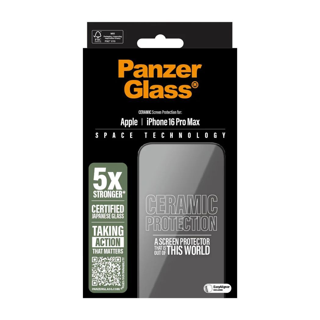 PanzerGlass PanzerGlass Ceramic Screen Protector iPhone 16 Pro Max UWF PanzerGlass PanzerGlass Ceramic Screen Protector iPhone 16 Pro Max UWF