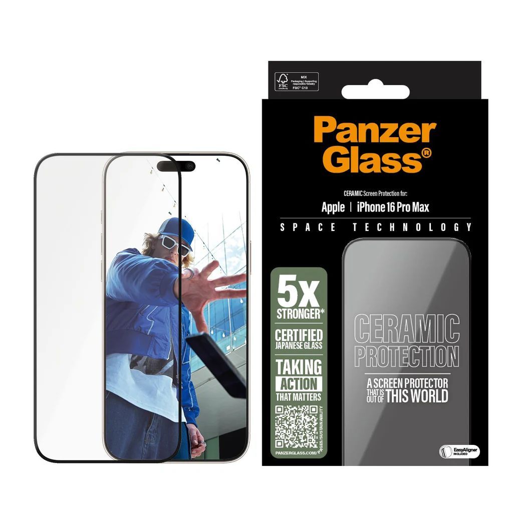 PanzerGlass PanzerGlass Ceramic Screen Protector iPhone 16 Pro Max UWF PanzerGlass PanzerGlass Ceramic Screen Protector iPhone 16 Pro Max UWF