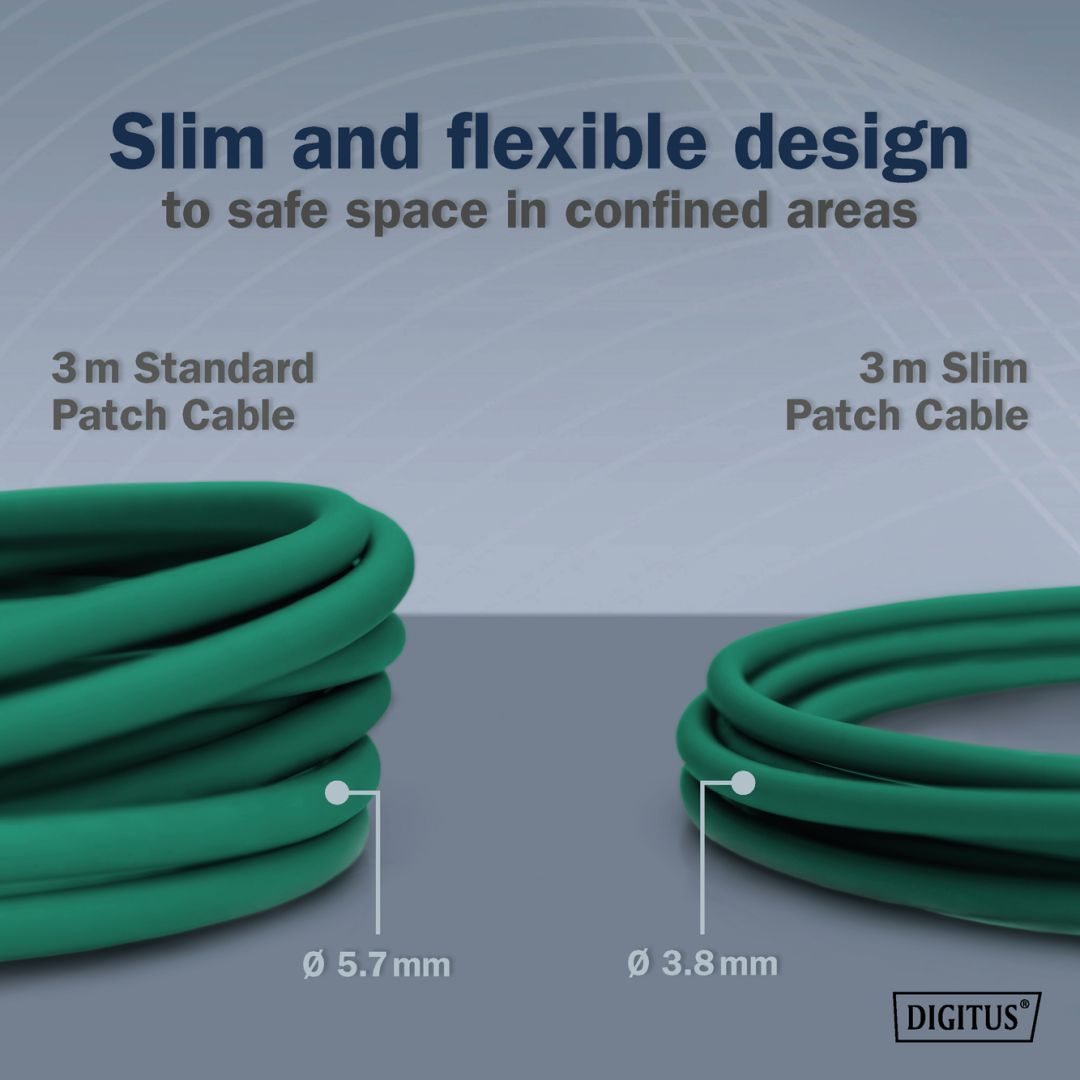 Digitus CAT6A F-FTP Patch Cable 3m Green Digitus CAT6A F-FTP Patch Cable 3m Green