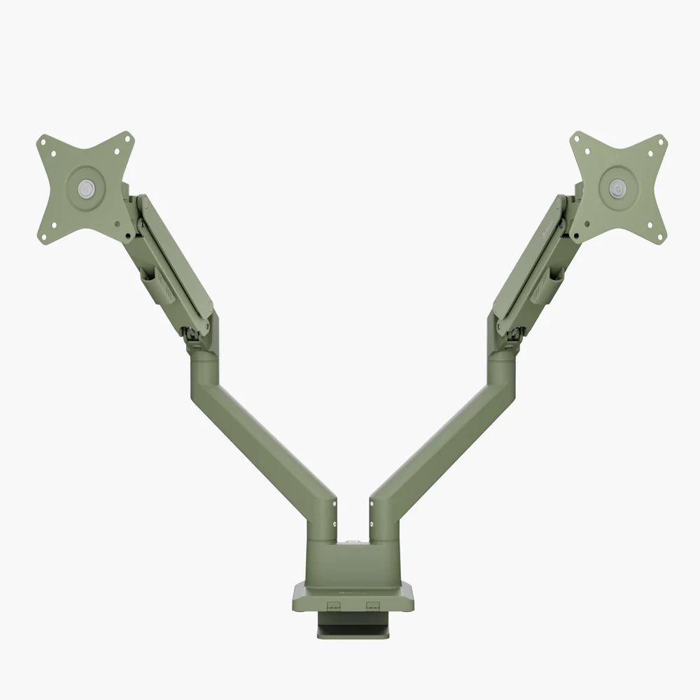 Arozzi Alzare Neo Duo Gas Spring Monitor Arm Forest Green