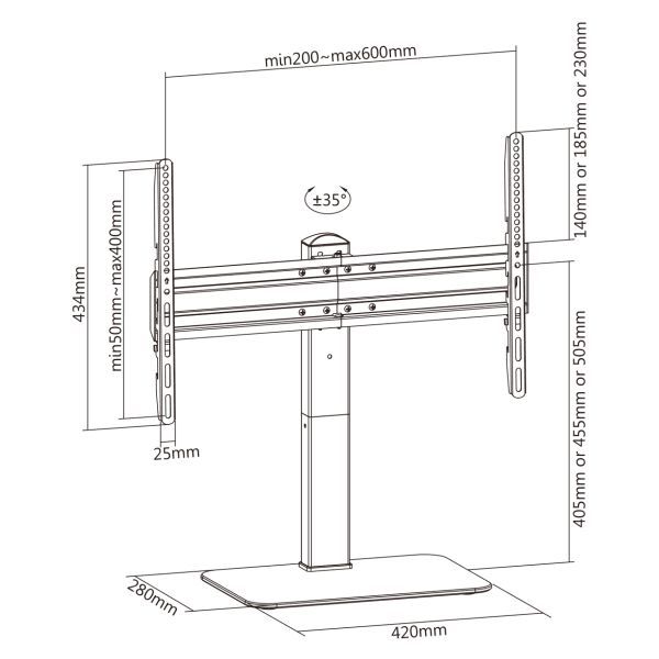 SBOX FS-305-2 Floor Fixed Mount 37"-70" Black SBOX FS-305-2 Floor Fixed Mount 37"-70" Black
