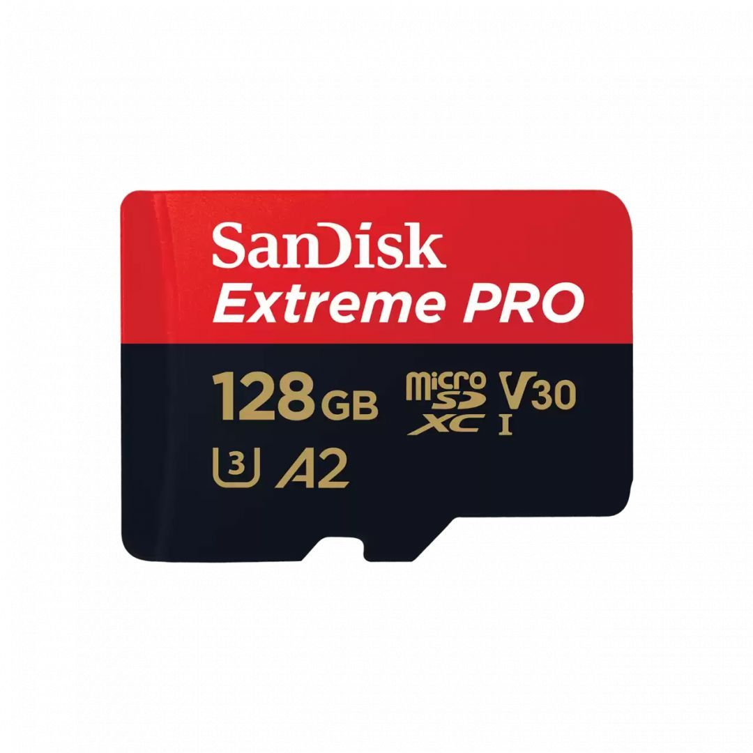 Sandisk 128GB microSDXC Extreme Pro Class 10 UHS-I A2 C10 V30 + adapterrel Sandisk 128GB microSDXC Extreme Pro Class 10 UHS-I A2 C10 V30 + adapterrel