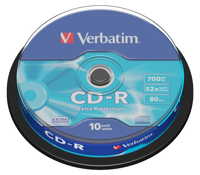 Verbatim DataLife CD-R 80 52x 10db/henger (10-es címke) Verbatim DataLife CD-R 80 52x 10db/henger (10-es címke)