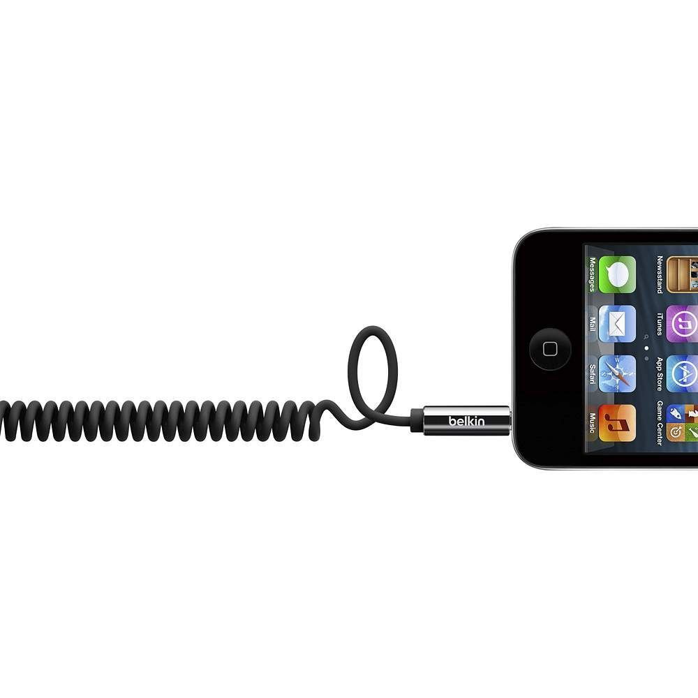 Belkin 3.5 mm Audio Coiled Straight Cable 1,8m Black Belkin 3.5 mm Audio Coiled Straight Cable 1,8m Black