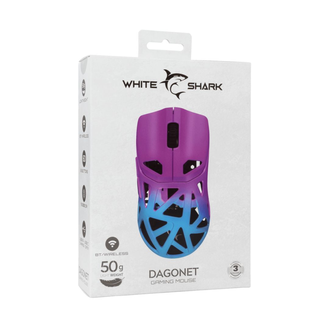 White Shark WGM-5019 Dagonet Wireless Bluetooth Gaming Mouse Blue/Purple