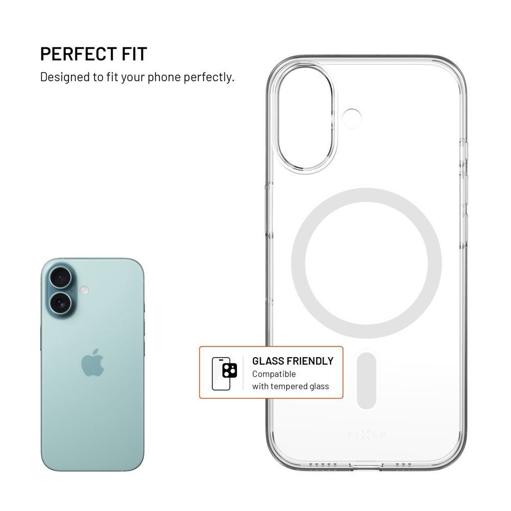 FIXED Magshell tok Apple iPhone 16 készülékhez, átlátszó FIXED Magshell tok Apple iPhone 16 készülékhez, átlátszó