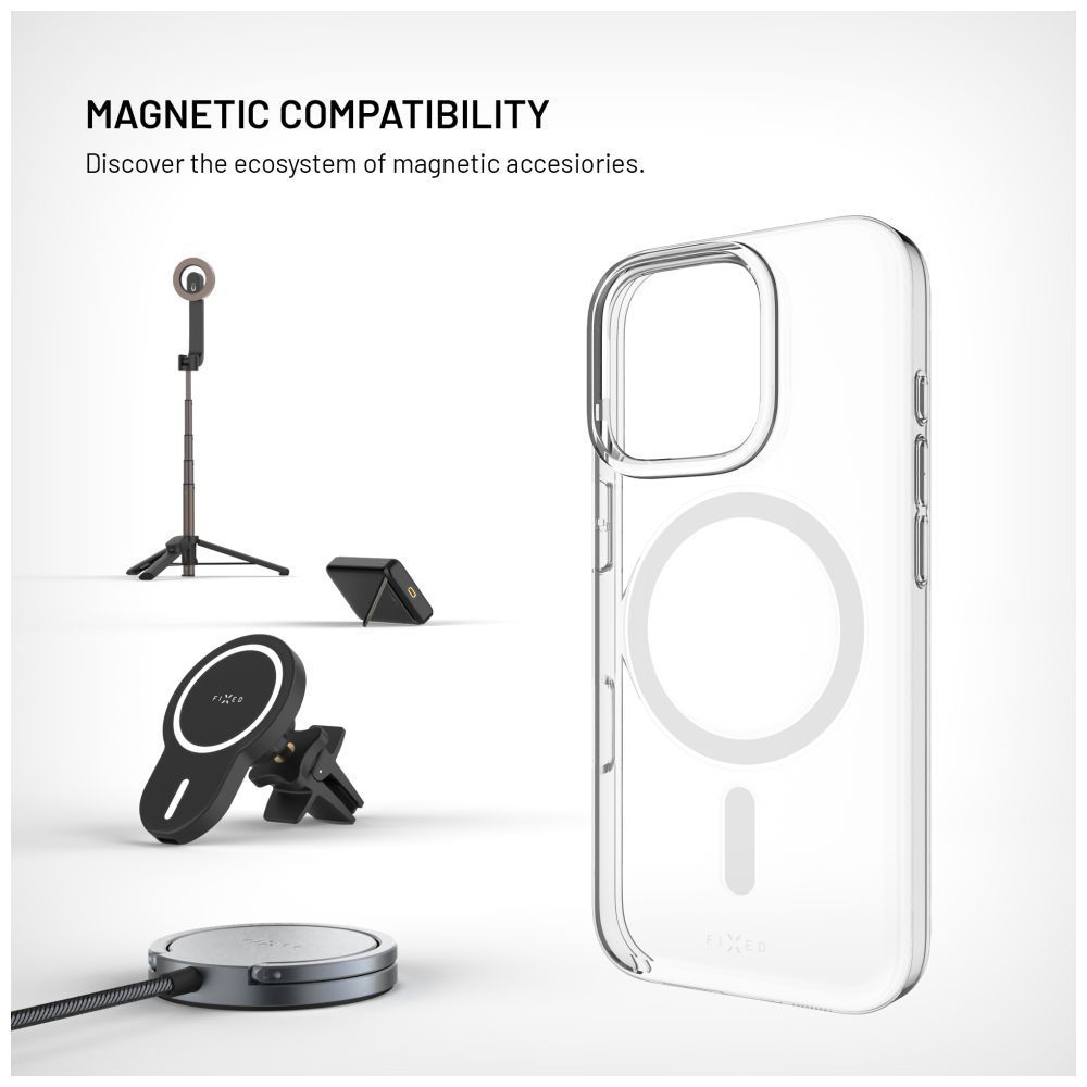 FIXED Magshell tok Apple iPhone 16 Pro Max készülékhez, átlátszó FIXED Magshell tok Apple iPhone 16 Pro Max készülékhez, átlátszó