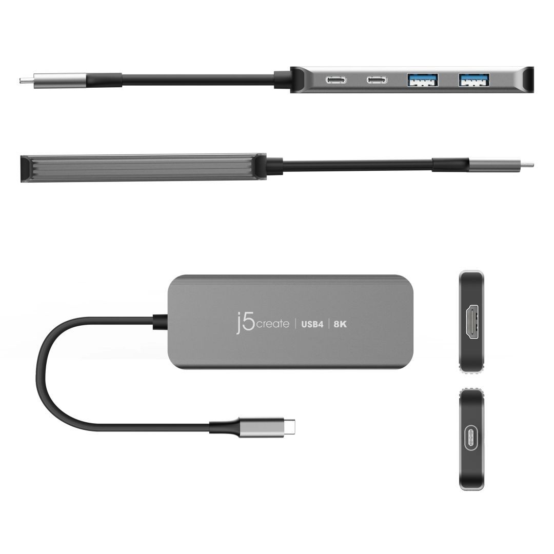 j5create USB4 8K60 Slim Hub Space Grey