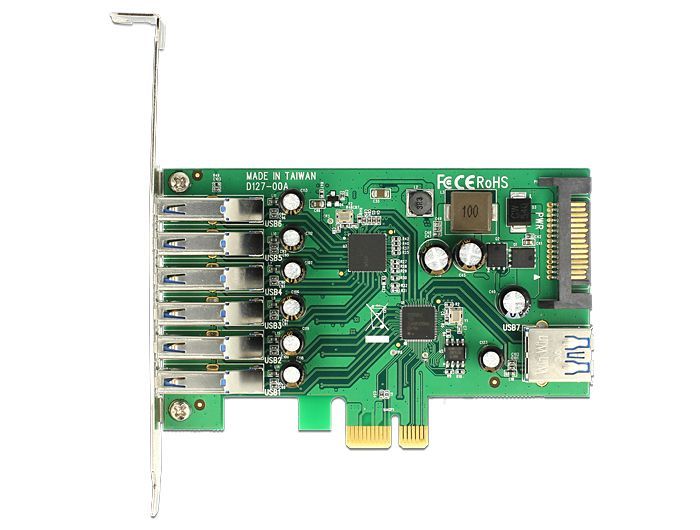DeLock PCI Express Card > 6x external + 1x internal USB 3.0 DeLock PCI Express Card > 6x external + 1x internal USB 3.0