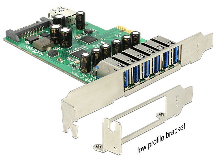 DeLock PCI Express Card > 6x external + 1x internal USB 3.0 DeLock PCI Express Card > 6x external + 1x internal USB 3.0