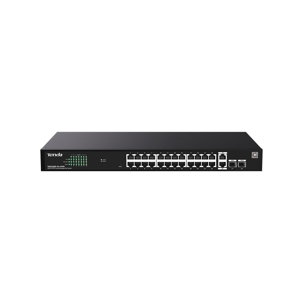 Tenda TEG2228P-24-410W 24-port PoE Switch Tenda TEG2228P-24-410W 24-port PoE Switch