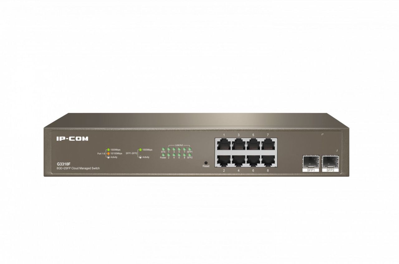 IP-COM G3310F 8GE+2SFP Cloud Managed Switch IP-COM G3310F 8GE+2SFP Cloud Managed Switch
