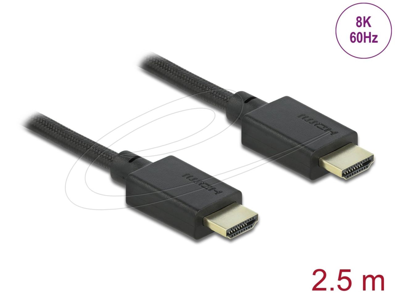 DeLock HDMI to HDMI 8K cable 2,5m Black DeLock HDMI to HDMI 8K cable 2,5m Black