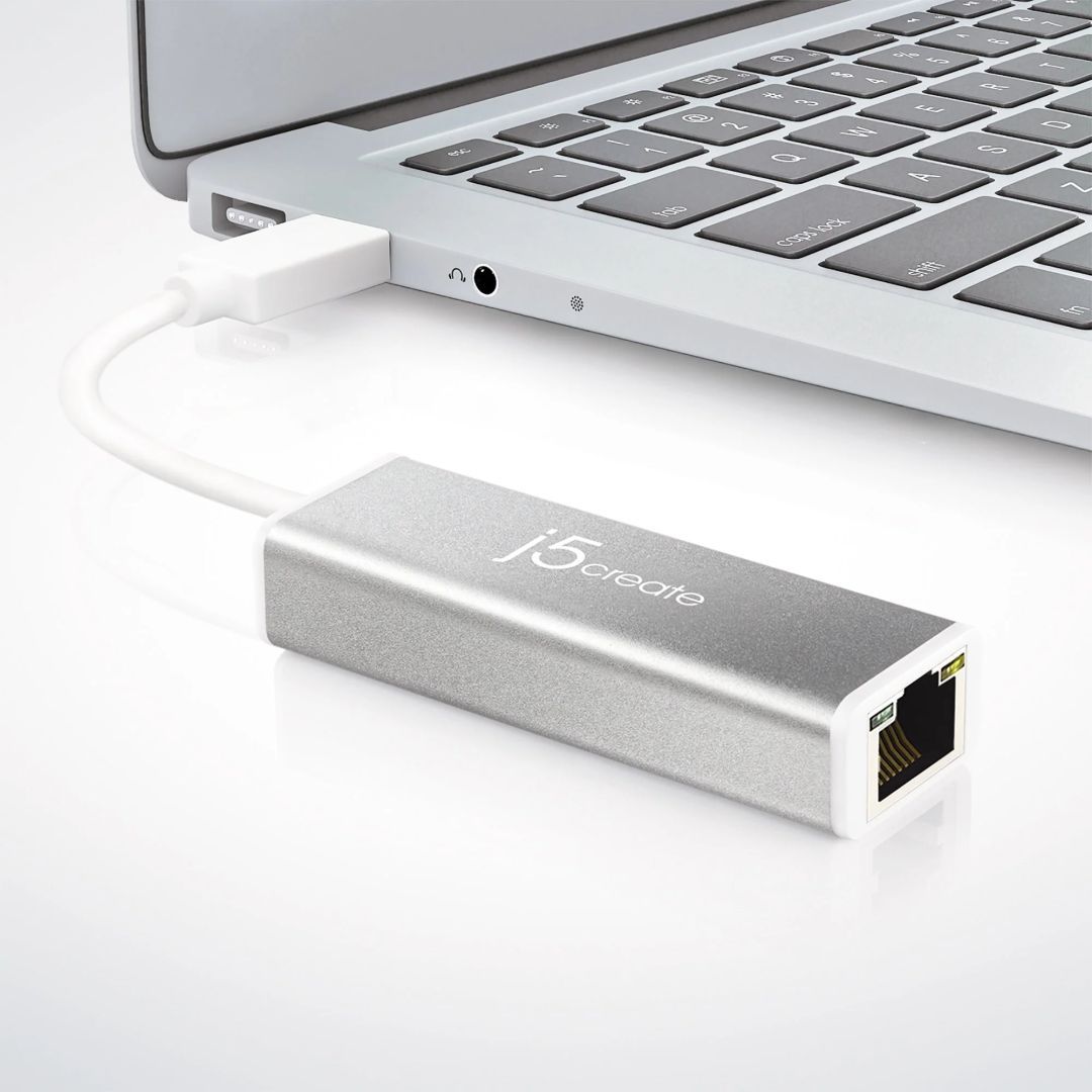 j5create JUE130 USB3.0 Gigabit Ethernet Adapter Silver j5create JUE130 USB3.0 Gigabit Ethernet Adapter Silver