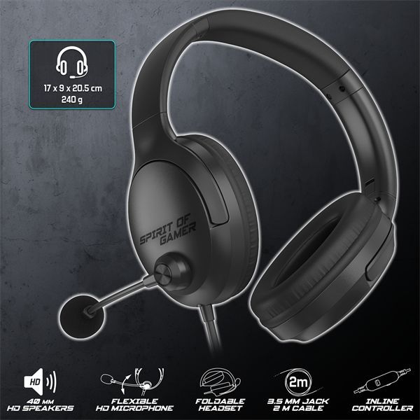 Spirit Of Gamer PRO H4 Gaming Headset Black Spirit Of Gamer PRO H4 Gaming Headset Black