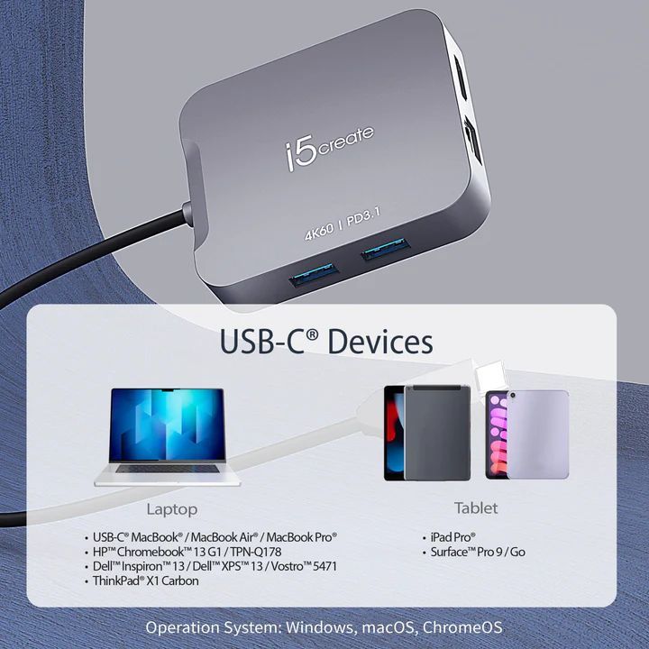 j5create JCD3191 4K60 Elite USB-C Travel Adapter j5create JCD3191 4K60 Elite USB-C Travel Adapter