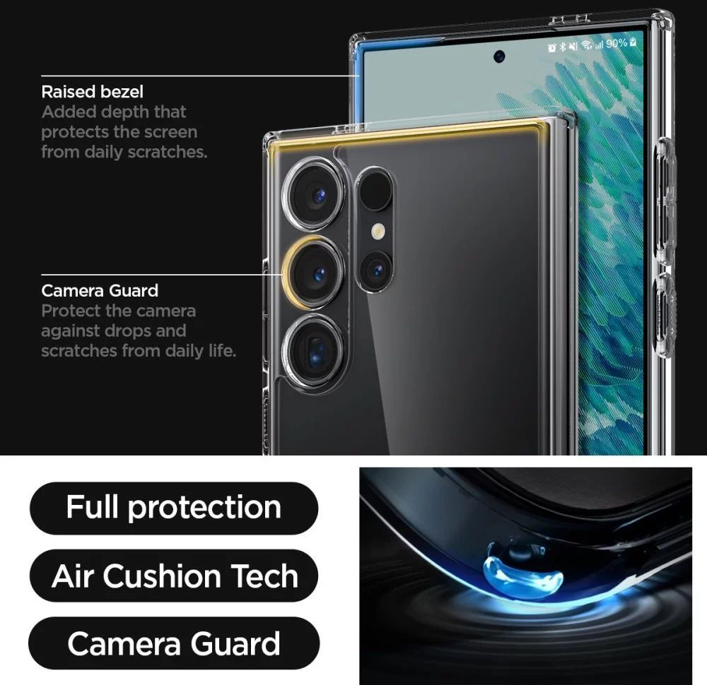 Spigen Ultra Hybrid Samsung Galaxy S24 Ultra Crystal Clear Spigen Ultra Hybrid Samsung Galaxy S24 Ultra Crystal Clear