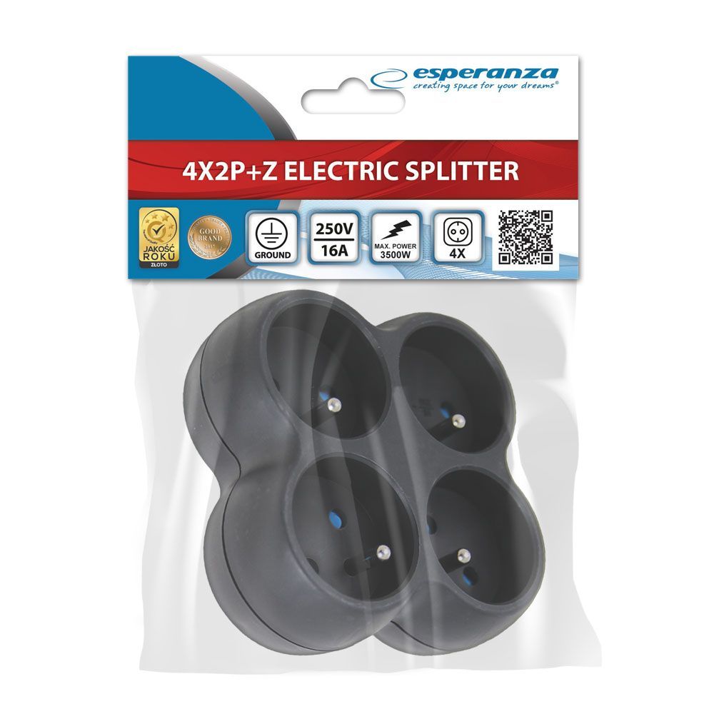 Esperanza Hálózati Elosztó 4DIN Fali Black Esperanza Hálózati Elosztó 4DIN Fali Black