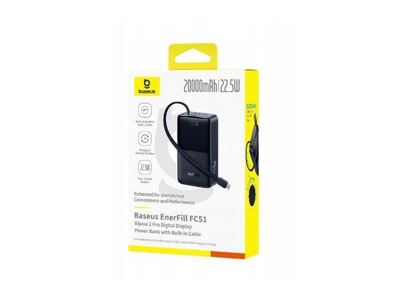 Baseus EnerFill FC51 Bipow2 Pro 20000mAh PowerBank Black Baseus EnerFill FC51 Bipow2 Pro 20000mAh PowerBank Black