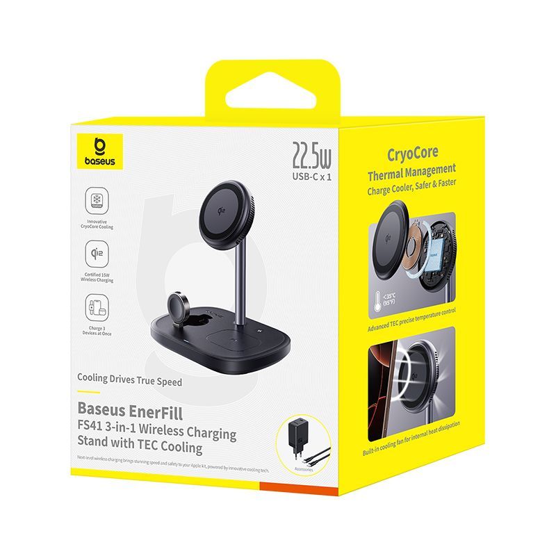 Baseus EnerFill FS41 3-in-1 Wireless Charging Stand Baseus EnerFill FS41 3-in-1 Wireless Charging Stand
