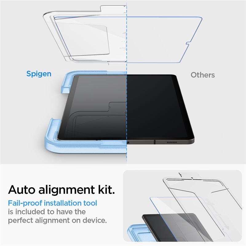 Spigen Glass tR EZ Fit 1 Pack - Samsung Galaxy Tab S9+ Spigen Glass tR EZ Fit 1 Pack - Samsung Galaxy Tab S9+