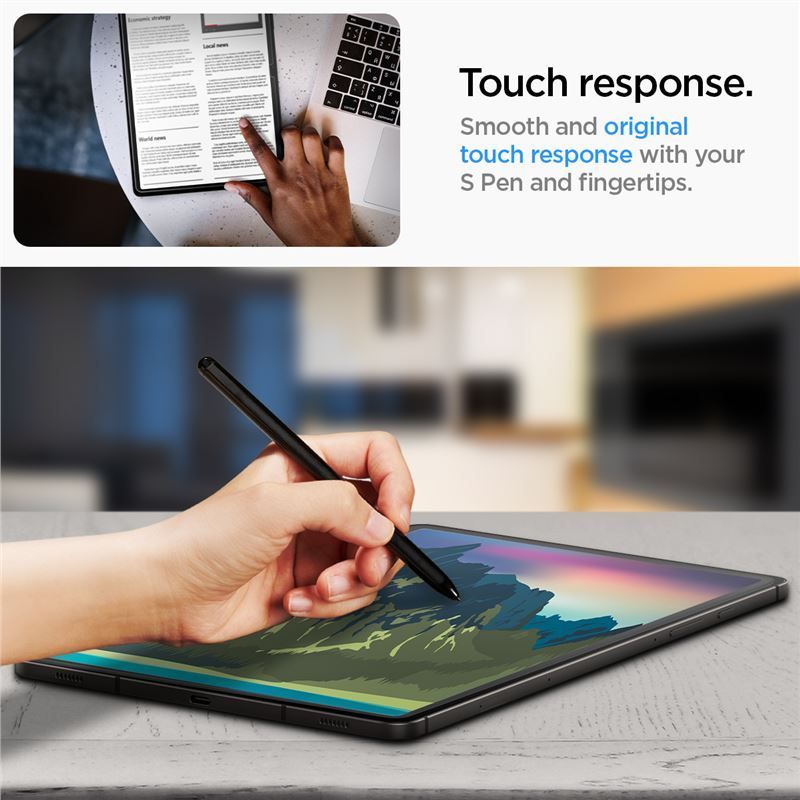 Spigen Glass tR EZ Fit 1 Pack - Samsung Galaxy Tab S9+ Spigen Glass tR EZ Fit 1 Pack - Samsung Galaxy Tab S9+