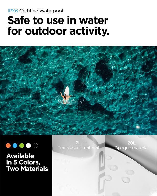 Spigen Aqua Shield WaterProof Dry Bag 20L + 2L A630 Snow White Spigen Aqua Shield WaterProof Dry Bag 20L + 2L A630 Snow White