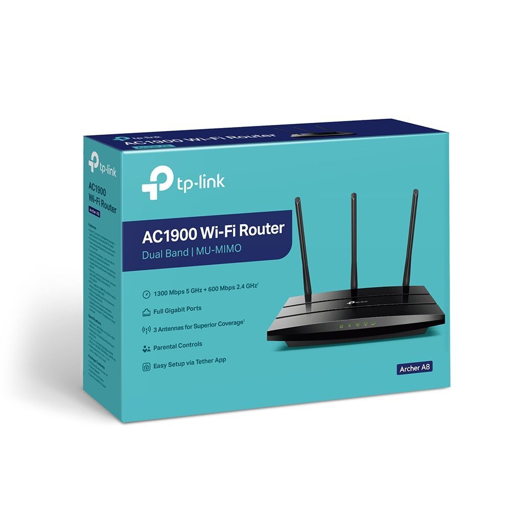 TP-Link Archer A8 AC1900 Wireless MU-MIMO Wi-Fi Router TP-Link Archer A8 AC1900 Wireless MU-MIMO Wi-Fi Router