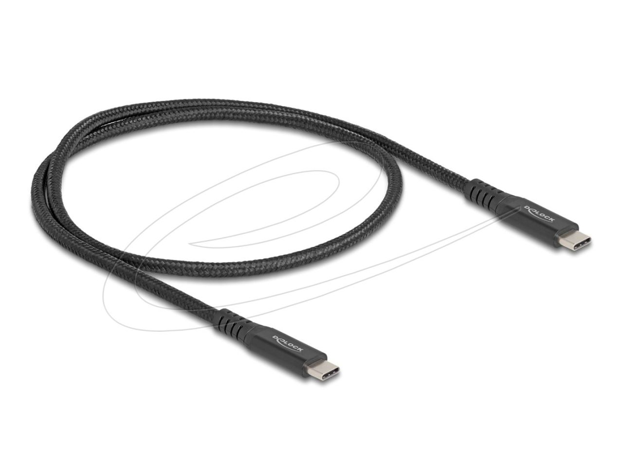 DeLock USB-C to USB-C male/male cable 0,5m Black DeLock USB-C to USB-C male/male cable 0,5m Black