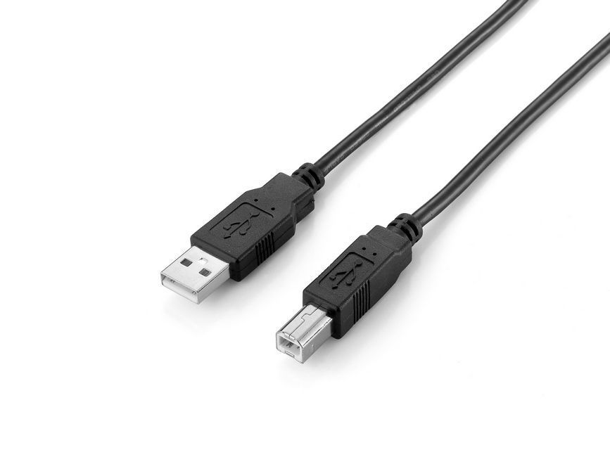 EQuip USB-A 2.0 to USB-B cable 3m Black EQuip USB-A 2.0 to USB-B cable 3m Black
