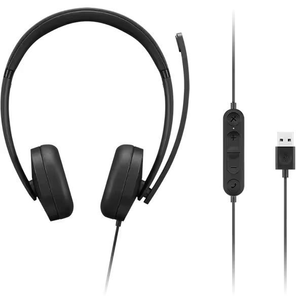 Lenovo USB-A Wired Stereo Gen 2 Headset Black Lenovo USB-A Wired Stereo Gen 2 Headset Black