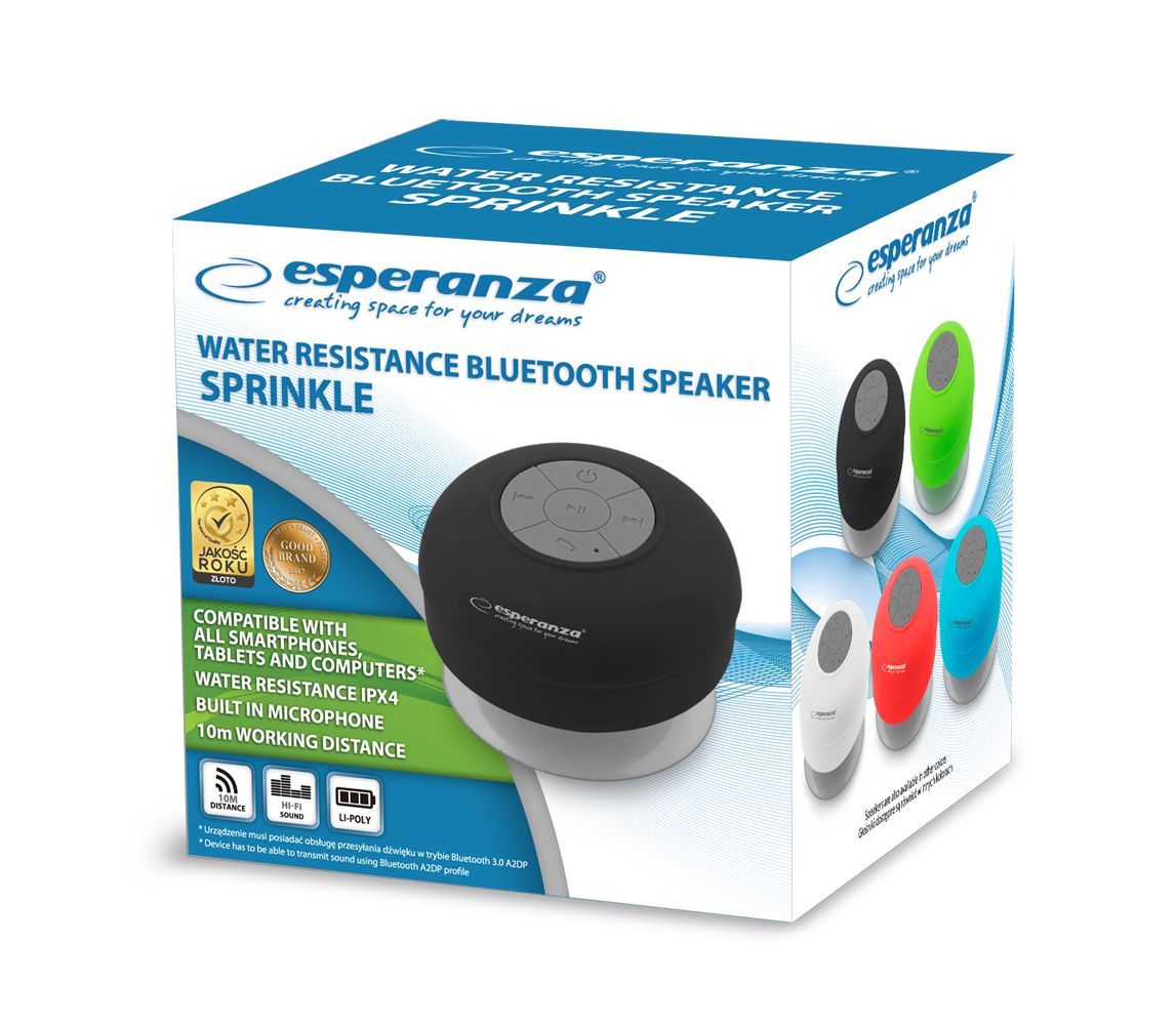 Esperanza EP124K Sprinkle Bluetooth Speakers Black Esperanza EP124K Sprinkle Bluetooth Speakers Black