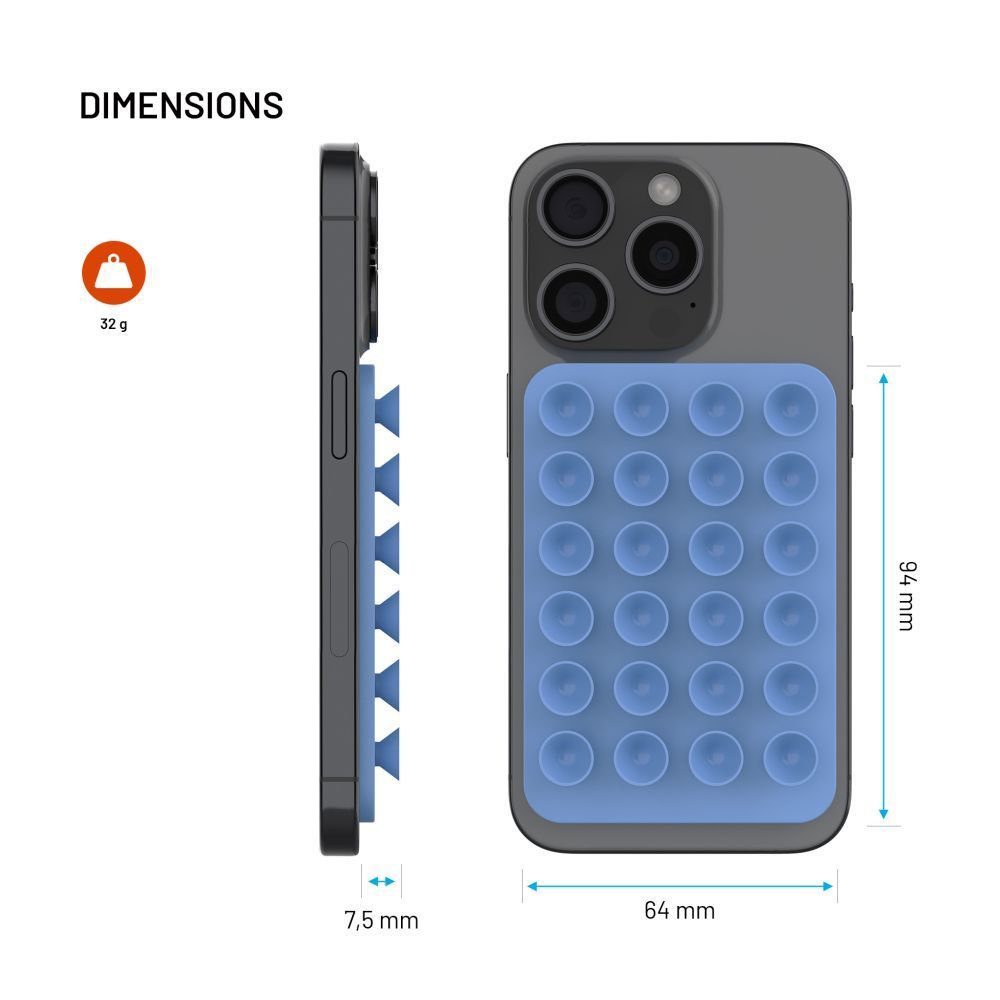 FIXED öntapadós tartó Magsafe kompatibilis, kék