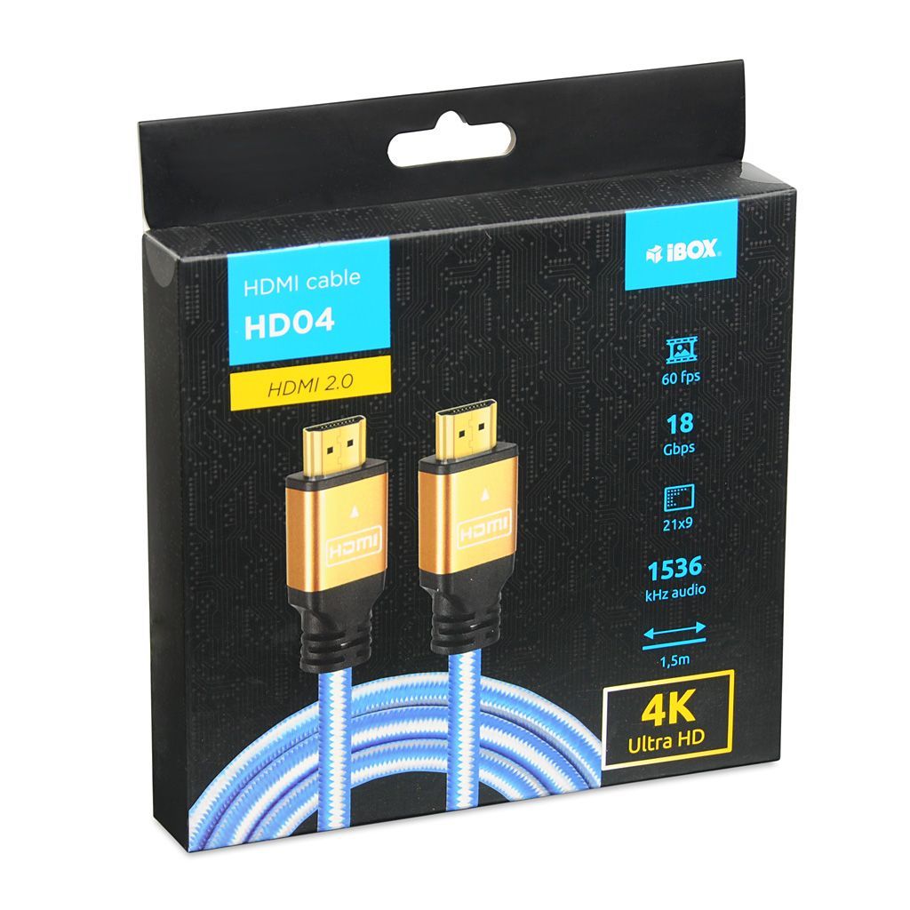 iBox ITVFHD04 HDMI - HDMI Cable 1,5m Blue iBox ITVFHD04 HDMI - HDMI Cable 1,5m Blue