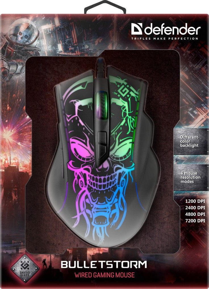 Defender Bulletstorm GM-928 RGB Gaming Mouse Black Defender Bulletstorm GM-928 RGB Gaming Mouse Black