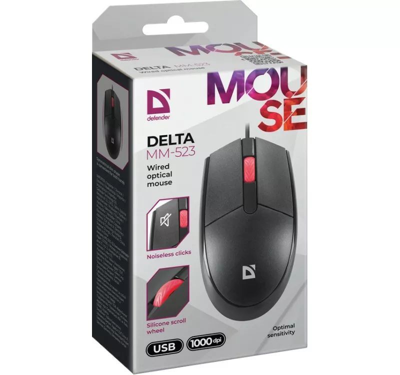 Defender Delta MM-523 Mouse Black Defender Delta MM-523 Mouse Black