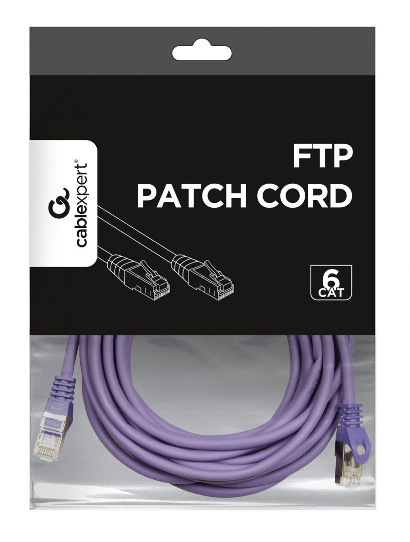 Gembird CAT6 F-UTP Patch Cable 5m Purple Gembird CAT6 F-UTP Patch Cable 5m Purple