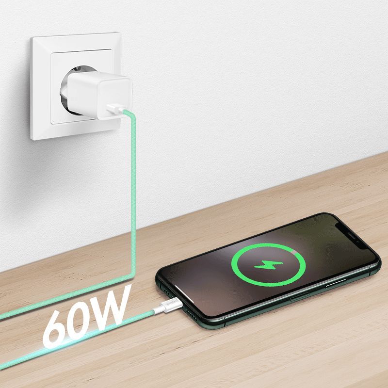 Logilink USB-A to USB-C male/male cable 0,5m Green