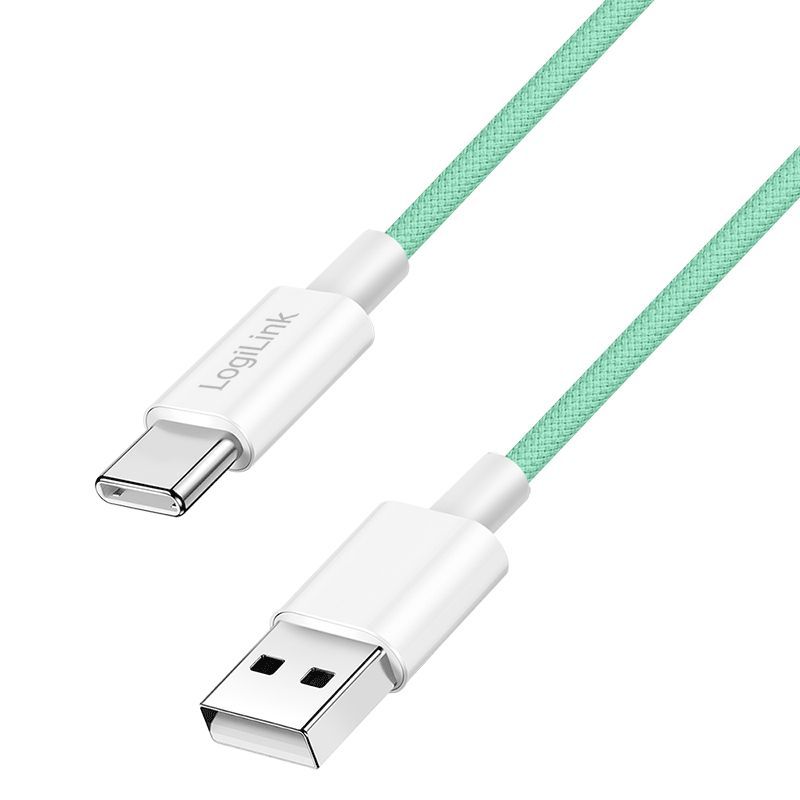 Logilink USB-A to USB-C male/male cable 0,5m Green