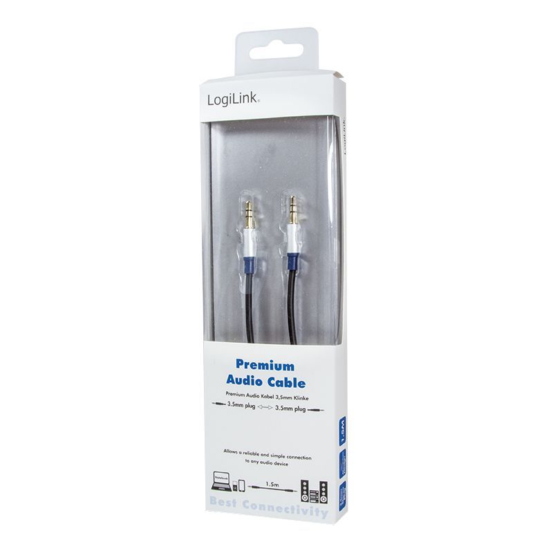 Logilink Audio 3,5mm jack male/male cable 1,5m Black/Blue