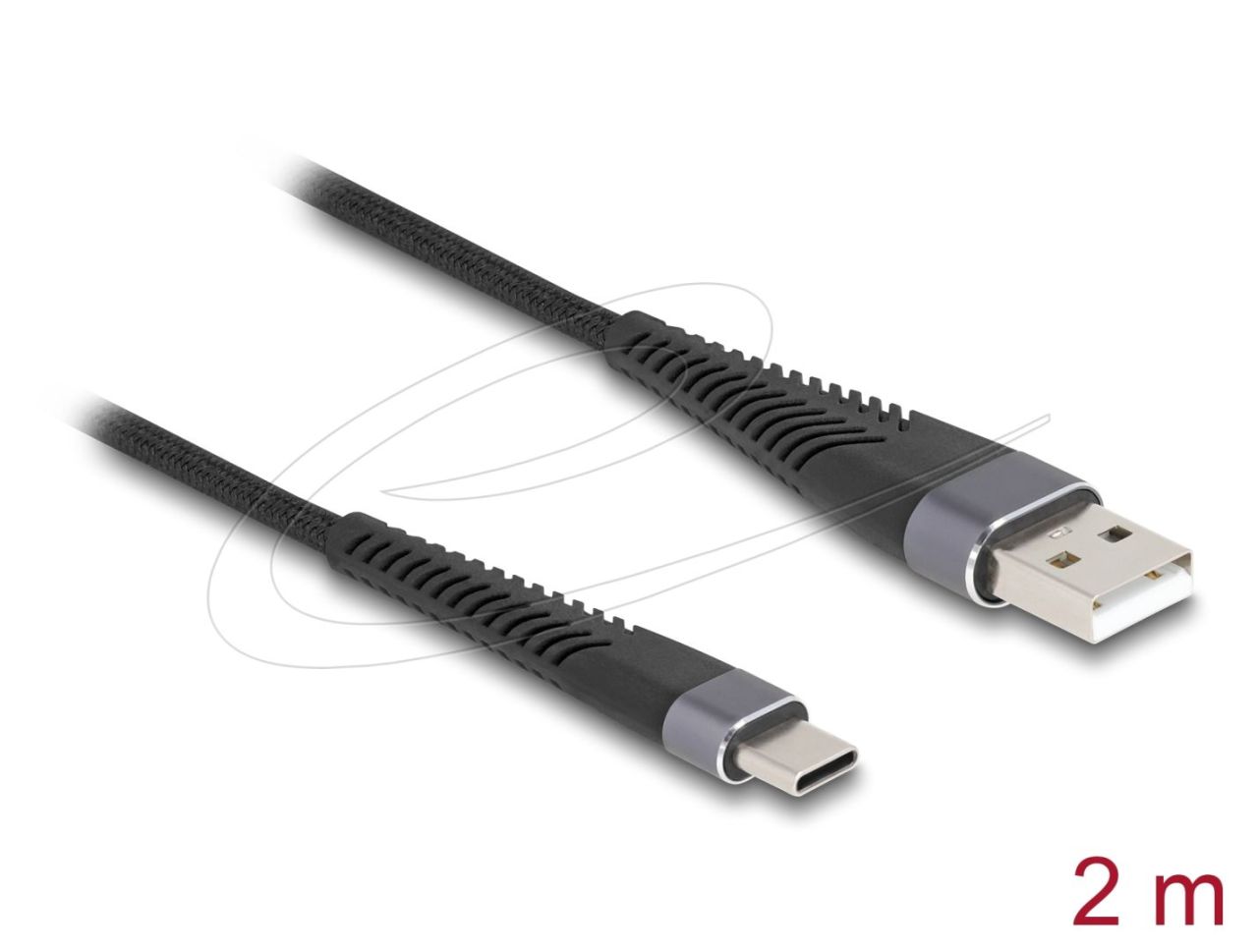 DeLock USB-A to USB-C cable 2m Black DeLock USB-A to USB-C cable 2m Black