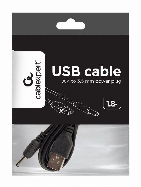 Gembird CC-USB-AMP35-6 USB AM to 3.5mm Power Plug cable 1,8m Black Gembird CC-USB-AMP35-6 USB AM to 3.5mm Power Plug cable 1,8m Black