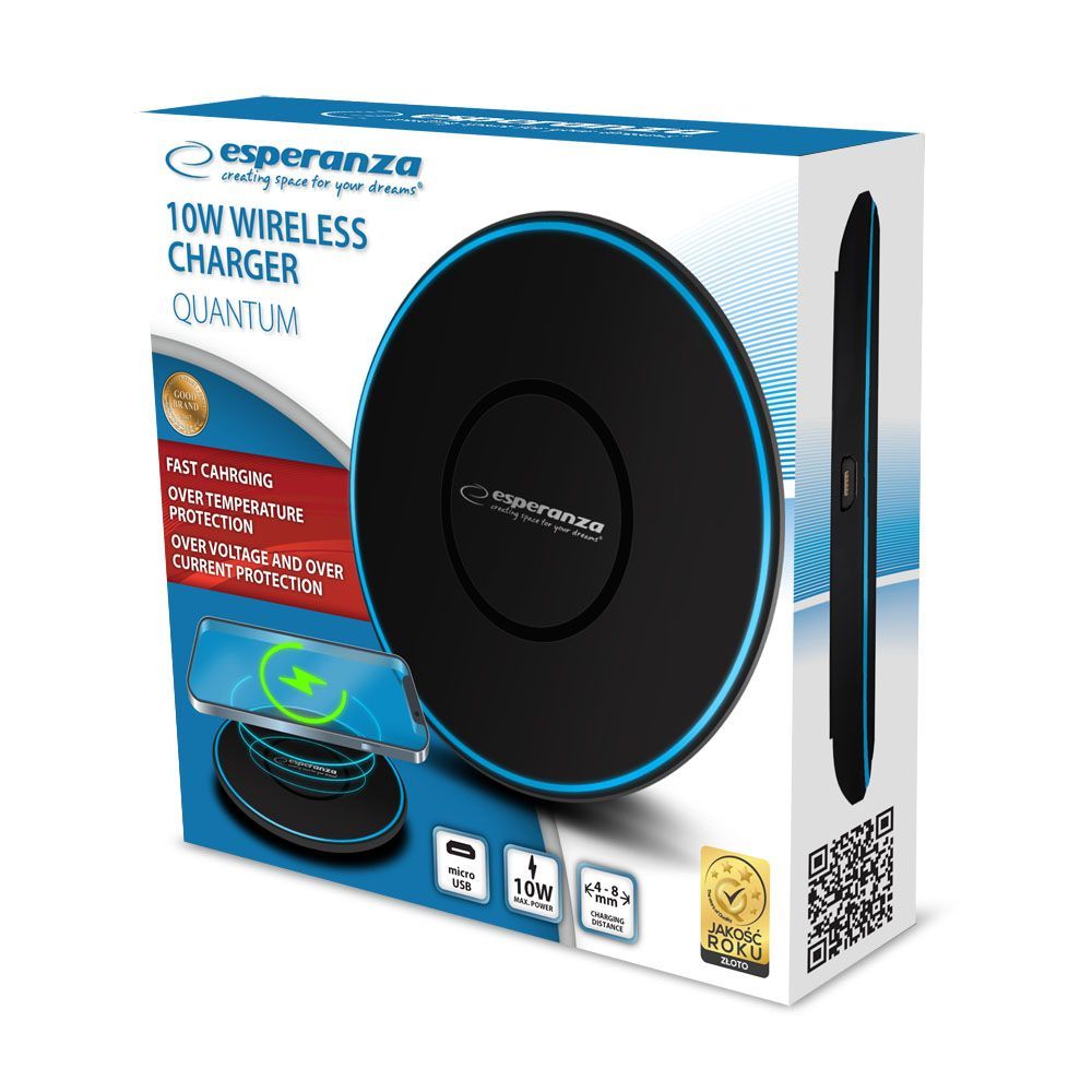 Esperanza EZC103 Quantum wireless charger 10W Black