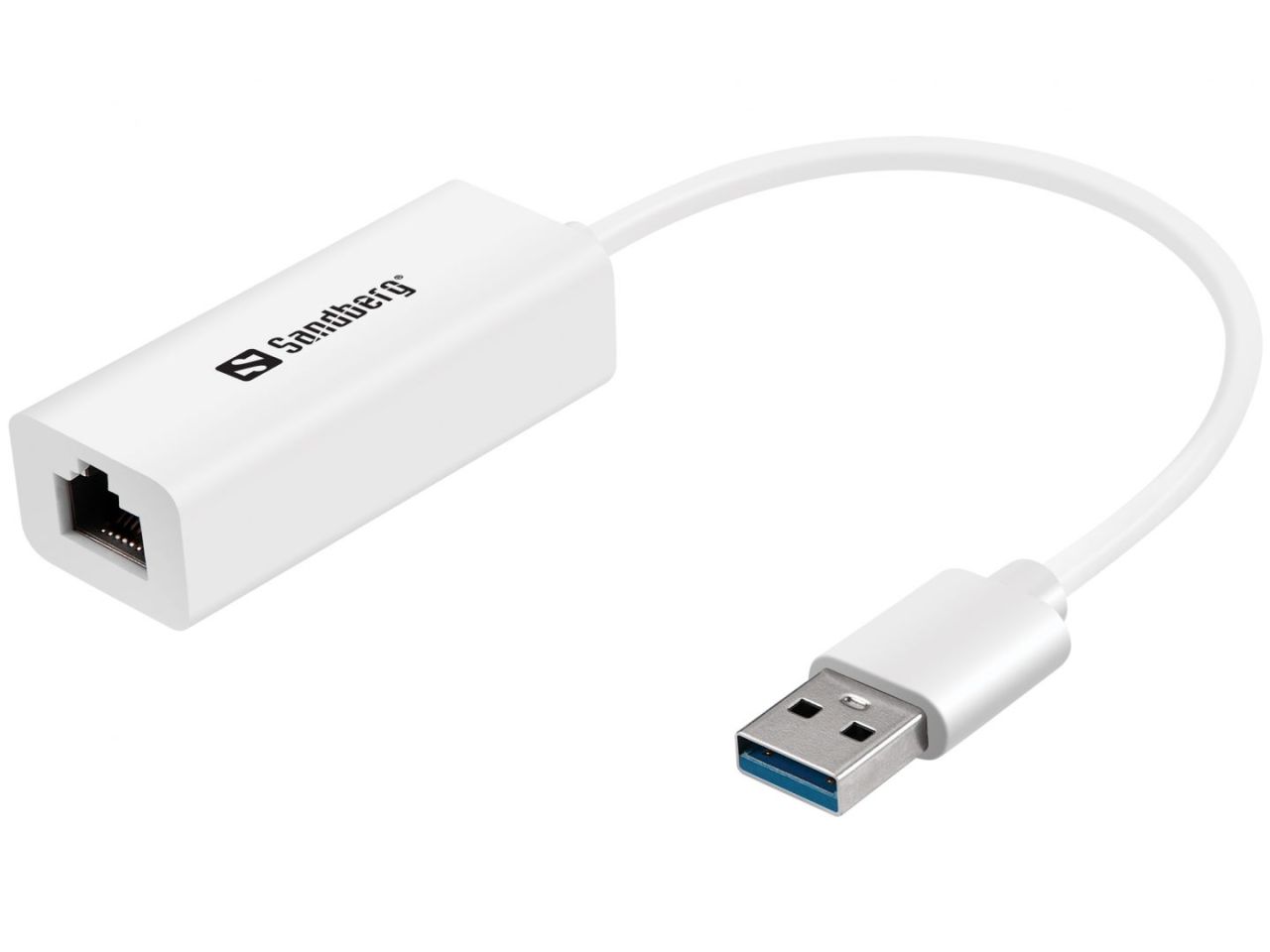 Sandberg USB3.0 Gigabit Network Adapter White Sandberg USB3.0 Gigabit Network Adapter White