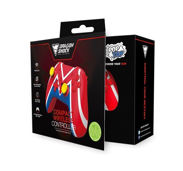 Dragonshock PopTop Compact Wireless Controller for Switch Mario Universe1 Dragonshock PopTop Compact Wireless Controller for Switch Mario Universe1