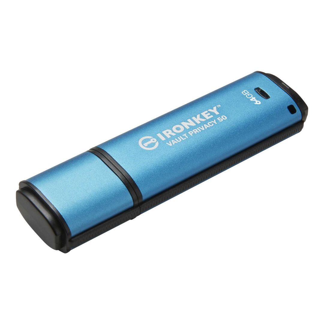 Kingston 64GB IronKey Vault Privacy 50 USB3.2 Blue Kingston 64GB IronKey Vault Privacy 50 USB3.2 Blue